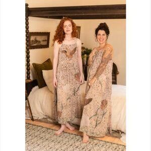 Market of Stars Size  Folklore Bird of Peace Floral Bamboo Slip Dress - L/XL